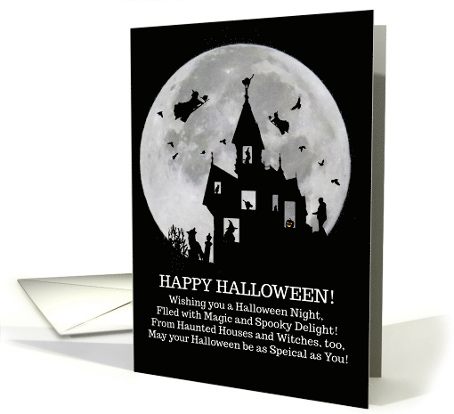 Happy Halloween Haunted House in the Moonlight Spooky card (1736474)