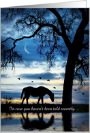 Encouragement General with Horse and Moon Beautiful Custom Text card