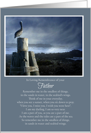 Fathers Remembrance Anniversary of Death Coastal Spiritual card