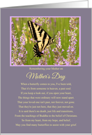Mothers Day Remembrance of Mother Missing Her Spiritual Poem Butterfly card