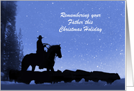 Christmas Holiday Remembrance of Your Father Country Western Custom card