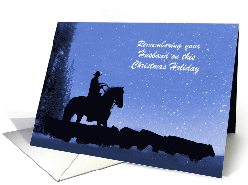 Husband Christmas Holiday Remembrance Country Western Custom card