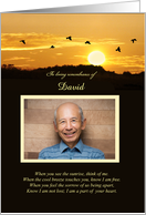 Sympathy Custom Cover with Photo and Name and Spiritual Poem card