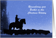 Brother Remembrance for the Christmas Holiday Custom Country Western card