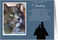 Cat Pet Sympathy Custom Photo and Name with Poem card