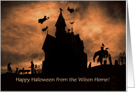 Happy Halloween from Our House to Yours Custom Cover Haunted House card