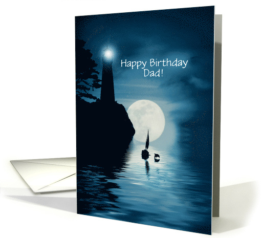Birthday for Dad Father Custom Coastal Seaside Sailboat... (1738666)