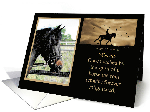 Horse Sympathy Custom Photo and Name Rider Memorial card (1738804)