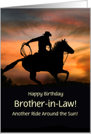 Brother in Law Happy Birthday Custom Cowboy Country Western card