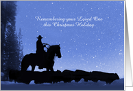 Christmas Holiday Remembrance of Loved One Custom Text card