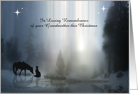 Grandmother Christmas Remembrance Custom Text Cover Western Cowboy card