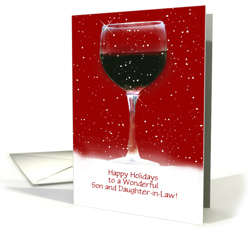 Son and Daughter in Law Christmas Holiday Funny Wine... (1743312)