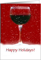 Christmas Holiday Wine Custom Text Funny with Humorous Message card