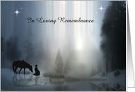 Christmas in Loving Remembrance Country Western Cowboy Custom Text card