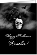 Brother Halloween Gothic with Ravens and Skull Customizable card