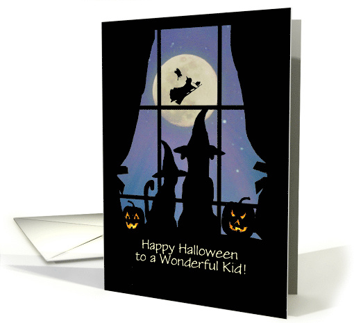 Kid Happy Halloween with Cute Dog and Cat Witch Pumpkins... (1744614)