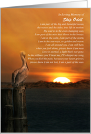 Sympathy Nautical Ocean Sea Poem Custom Name with Coast and Pelican card