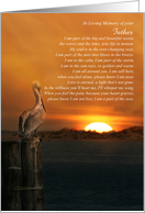 Sympathy Loss of Dad Father with Sea Poem Pelican Custom Coastal card