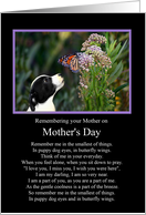 Mothers Day Remembrance with Poem Puppy and Butterfly card