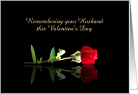 Valentines Day Remembrance Single Rose Custom Relation card