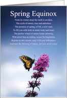 Spring Equinox Ostara Pagan Holiday with Spiritual Type Poem Flower card