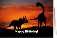 Birthday Dinosaurs to a Great Kid Custom Cover card