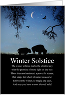 Winter Solstice Buffalo Crescent Moon Blessings Poem Magical Yule card