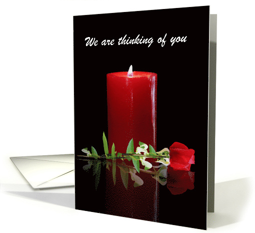 Sympathy Thoughts and Prayers with Candle and Rose From... (1752434)