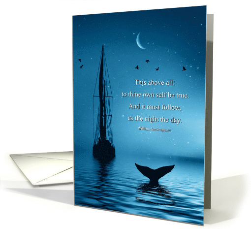 Encouragement Famous Quote Shakespeare To Thine Own Self card