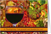 Thanksgiving Wine and Autumn Foliage with Wine and a Bit of Humor card