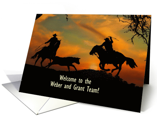 New Employee Welcome Team Work With Custom Business Name card