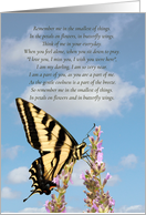 Sympathy Remembrance with Swallowtail Butterfly and Spiritual Poem card