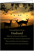 Birthday Remembrance for Husband with Spiritual Poem and Nature Scene card