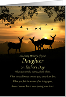 Fathers Day Sympathy Loss of Daughter In Loving Memory Spiritual card