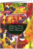 Bridal Shower Invitation Winery Wine Themed Custom Name Cover card