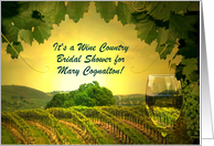 Bridal Shower Invitation Wine Tasting Wine Country Vineyard Custom card