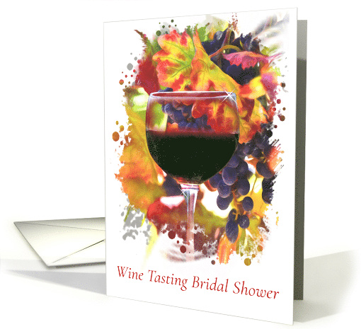 Bridal Shower Invitation Wine Tasting Modern Minimalist Artistic card