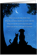 Pet Sympathy Dog and Cat with Spiritual Poem General Pet Sympathy card