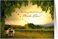 Wedding Shower Winery Wine Tasting Custom Name Text on Cover card