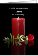 Fathers Day in Loving Memory of Son Grieving on Fathers Day card