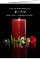 Mother Anniversary of Death Passing Remembrance Memorial card