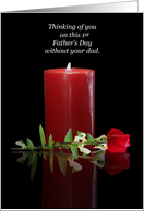 Fathers Day Remembrance 1st Father’s Day without Father Dad Candle card