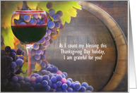 Thanksgiving Day with Wine Humor Customizable Text card