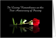 1st Anniversary of Death in Loving Remembrance Customize for Any Year card