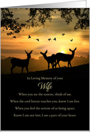 Wife Anniversary of Loss Remembrance Memorial Tribute with Nature card
