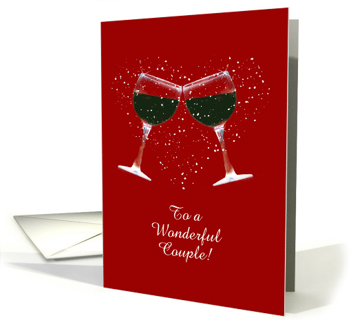 To the Both of You Couple Wedding Anniversary with Wine Custom card