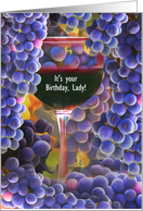 Happy Birthday for Her Funny Wine Themed for Women Custom Text card