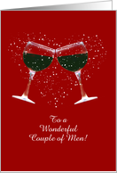 Gay Happy Anniversary Couple of Wonderful Men Humor Customizable card