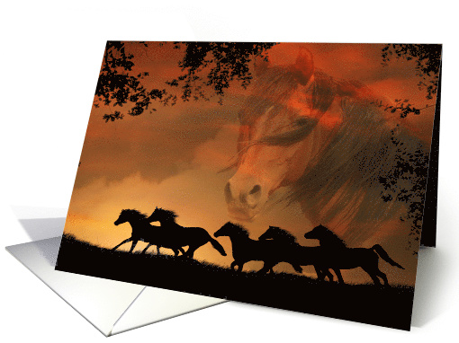 Horse Happy Birthday card (531029)