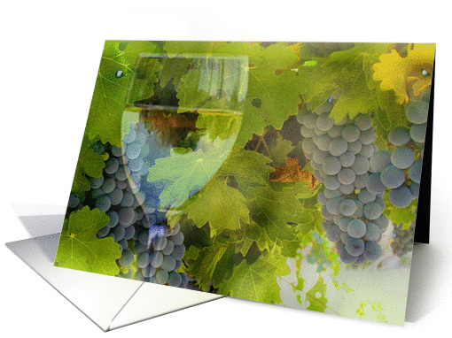 wine thank you card (581929)